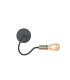 Benton Flexible Switched Wall Lamp 1 Light E27 Dark Grey/Satin Nickel-7