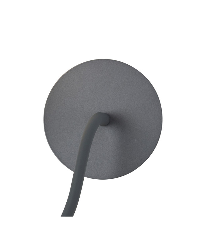 Benton Flexible Switched Wall Lamp 1 Light E27 Dark Grey/Satin Nickel-9