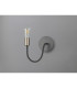 Benton Flexible Switched Wall Lamp 1 Light E27 Dark Grey/Satin Nickel-10