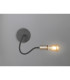 Benton Flexible Switched Wall Lamp 1 Light E27 Dark Grey/Satin Nickel-11