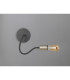 Benton Flexible Switched Wall Lamp 1 Light E27 Dark Grey/Satin Nickel-12