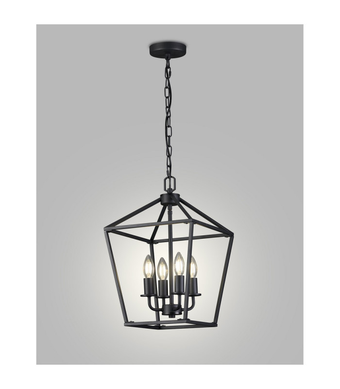 Stamford Pendant 4 Light E14 Black-3