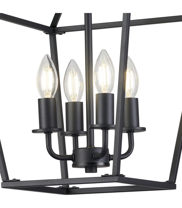 Stamford Pendant 4 Light E14 Black-7