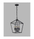 Stamford Pendant 4 Light E14 Black-8