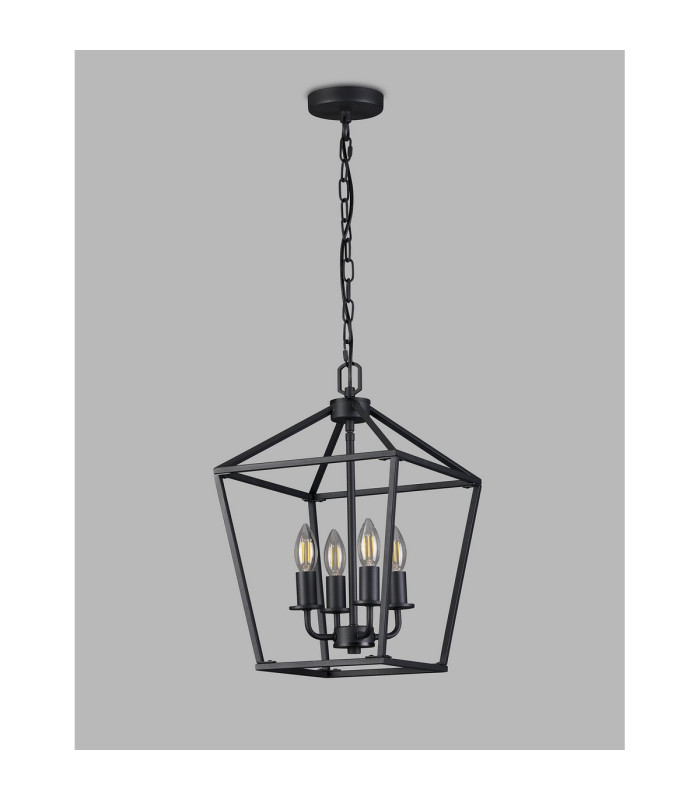 Stamford Pendant 4 Light E14 Black-8