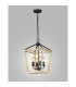 Stamford Pendant 4 Light E14 Wood Effect/Black-3