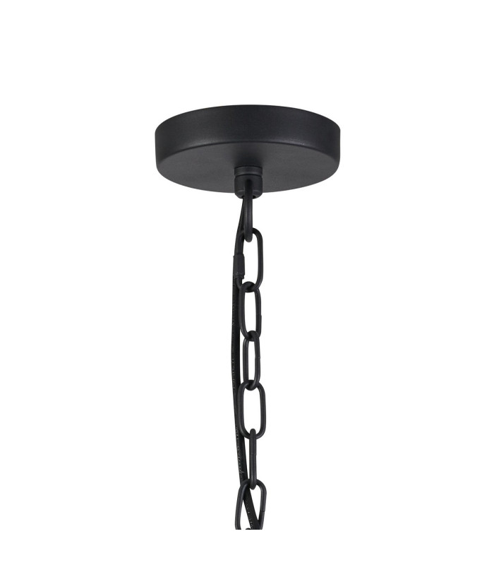 Stamford Pendant 4 Light E14 Wood Effect/Black-5