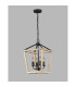 Stamford Pendant 4 Light E14 Wood Effect/Black-8