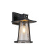 Batavia Cone Wall Lamp PIR Sensor 1 x E27 IP44 Black/Clear -1
