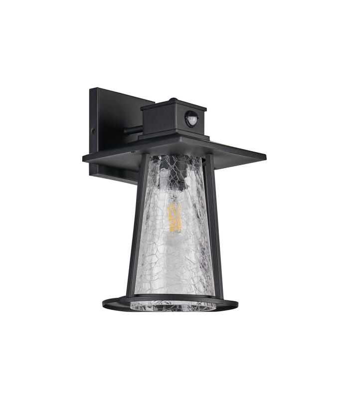 Batavia Cone Wall Lamp PIR Sensor 1 x E27 IP44 Black/Clear -4