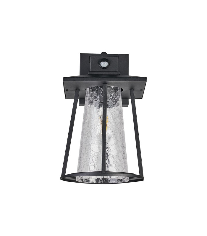 Batavia Cone Wall Lamp PIR Sensor 1 x E27 IP44 Black/Clear -6