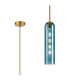 Clarkson 10cm Single Pendant 1 Light Adjustable E27 Brass Gold / Blue-1
