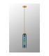 Clarkson 10cm Single Pendant 1 Light Adjustable E27 Brass Gold / Blue-3