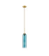 Clarkson 10cm Single Pendant 1 Light Adjustable E27 Brass Gold / Blue-5
