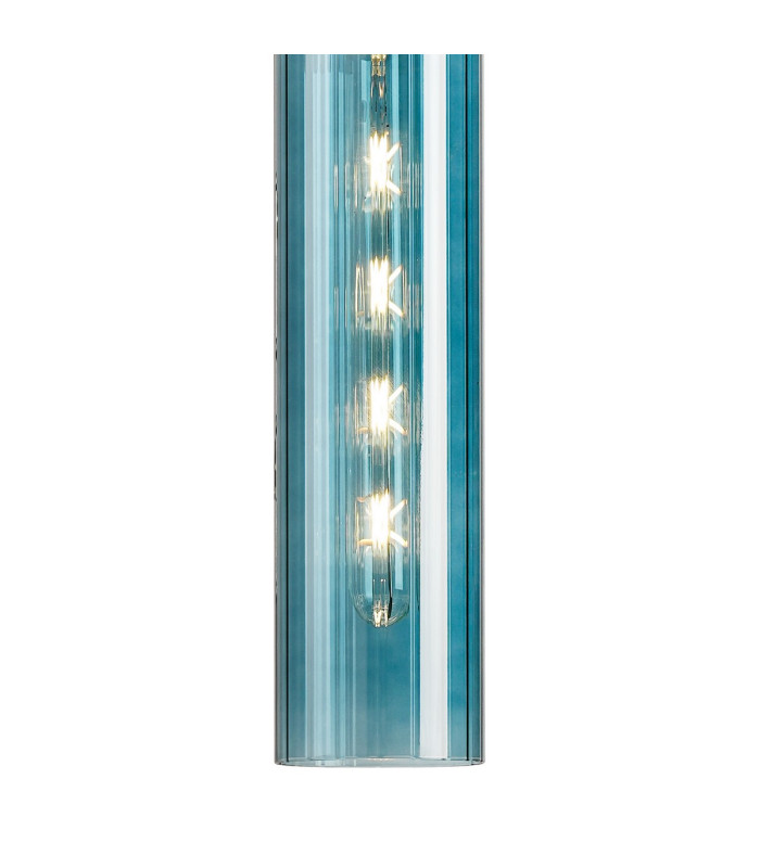 Clarkson 10cm Single Pendant 1 Light Adjustable E27 Brass Gold / Blue-8