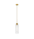 Clarkson 10cm Single Pendant 1 Light Adjustable E27 Brass Gold / Clear-4