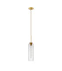 Clarkson 10cm Single Pendant 1 Light Adjustable E27 Brass Gold / Clear-5