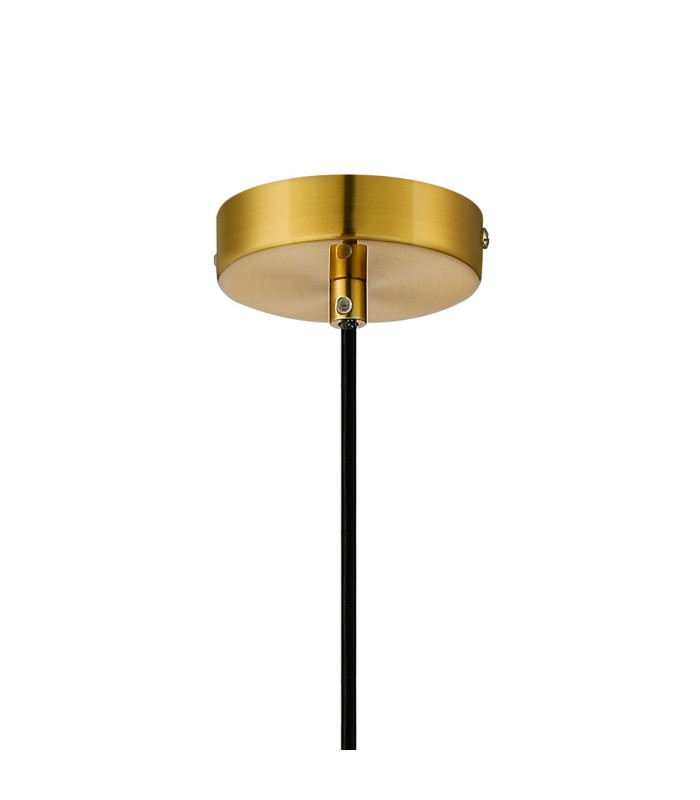 Clarkson 10cm Single Pendant 1 Light Adjustable E27 Brass Gold / Clear-6