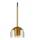 Clarkson 10cm Single Pendant 1 Light Adjustable E27 Brass Gold / Clear-7