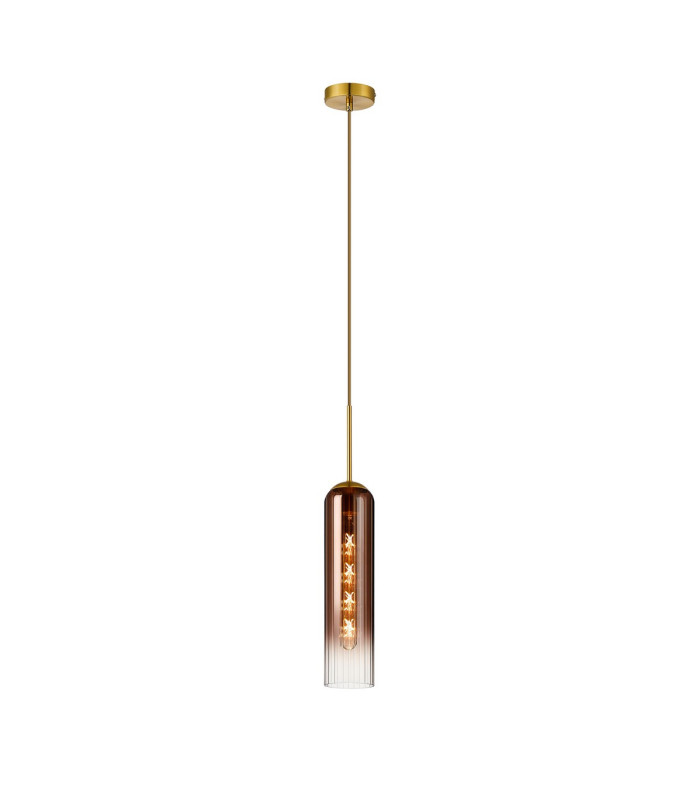 Clarkson 10cm Single Pendant 1 Light Adjustable E27 Brass Gold / Copper Fade-4