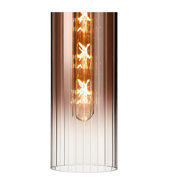 Clarkson 10cm Single Pendant 1 Light Adjustable E27 Brass Gold / Copper Fade-8