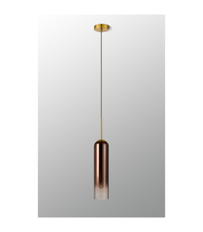 Clarkson 10cm Single Pendant 1 Light Adjustable E27 Brass Gold / Copper Fade-9