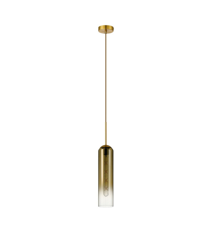 Clarkson 10cm Single Pendant 1 Light Adjustable E27 Brass Gold / Gold Fade-6