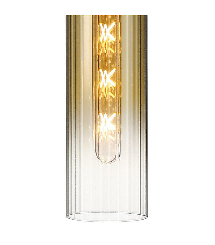 Clarkson 10cm Single Pendant 1 Light Adjustable E27 Brass Gold / Gold Fade-9