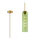 Clarkson 10cm Single Pendant 1 Light Adjustable E27 Brass Gold / Green-1