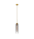 Clarkson 10cm Single Pendant 1 Light Adjustable E27 Brass Gold / Smoke Fade-3