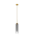 Clarkson 10cm Single Pendant 1 Light Adjustable E27 Brass Gold / Smoke Fade-4