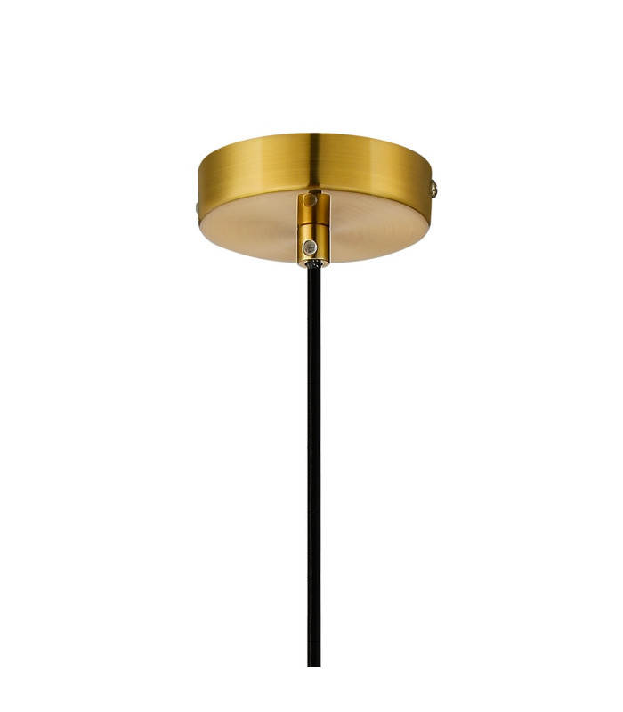 Clarkson 10cm Single Pendant 1 Light Adjustable E27 Brass Gold / Smoke Fade-5