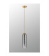 Clarkson 10cm Single Pendant 1 Light Adjustable E27 Brass Gold / Smoke Fade-8