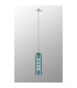 Clarkson 10cm Single Pendant 1 Light Adjustable E27 Polished Nickel / Blue-3