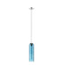 Clarkson 10cm Single Pendant 1 Light Adjustable E27 Polished Nickel / Blue-5