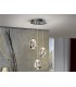 Integrated LED 3 Light Crystal Cluster Drop Ceiling Pendant Chrome - 1