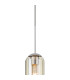 Clarkson 10cm Single Pendant 1 Light Adjustable E27 Polished Nickel / Cognac-7