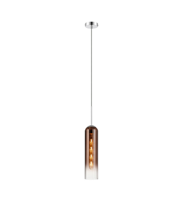 Clarkson 10cm Single Pendant 1 Light Adjustable E27 Polished Nickel / Copper Fade-4
