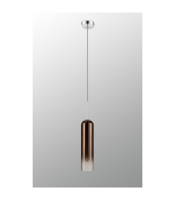 Clarkson 10cm Single Pendant 1 Light Adjustable E27 Polished Nickel / Copper Fade-9