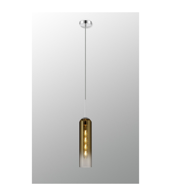 Clarkson 10cm Single Pendant 1 Light Adjustable E27 Polished Nickel / Gold Fade-3