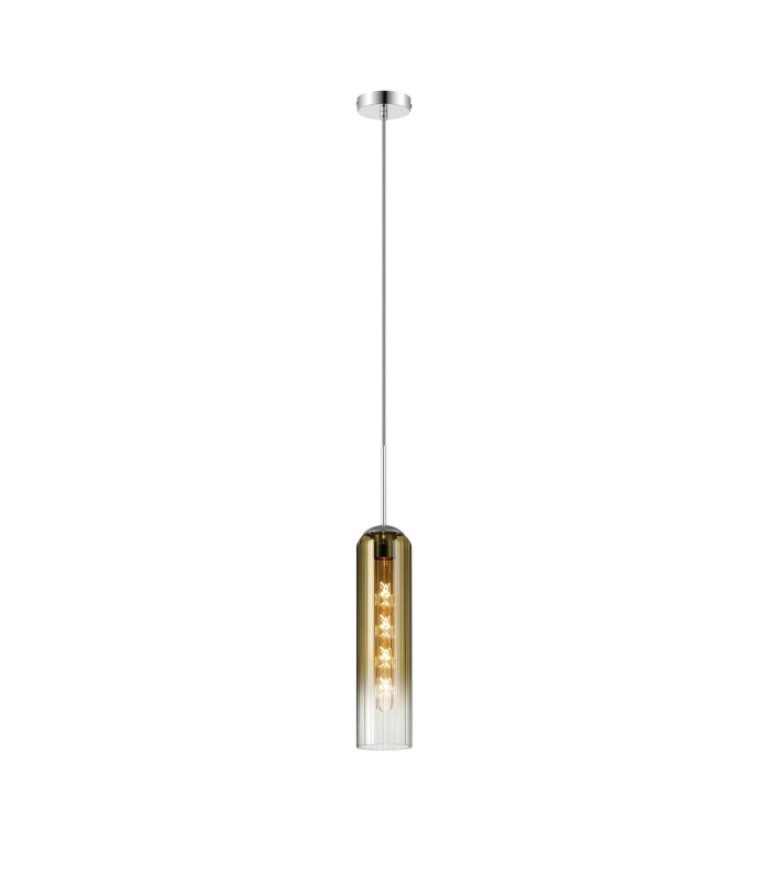 Clarkson 10cm Single Pendant 1 Light Adjustable E27 Polished Nickel / Gold Fade-4