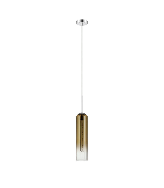 Clarkson 10cm Single Pendant 1 Light Adjustable E27 Polished Nickel / Gold Fade-5