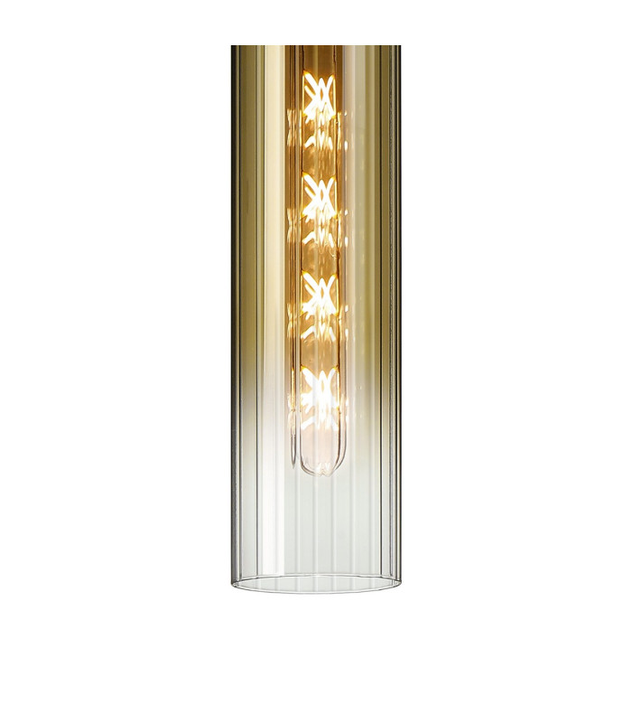 Clarkson 10cm Single Pendant 1 Light Adjustable E27 Polished Nickel / Gold Fade-7