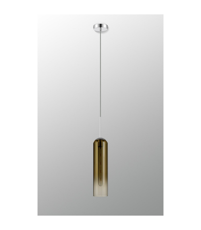 Clarkson 10cm Single Pendant 1 Light Adjustable E27 Polished Nickel / Gold Fade-9