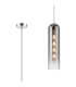 Clarkson 10cm Single Pendant 1 Light Adjustable E27 Polished Nickel / Smoke Fade-1