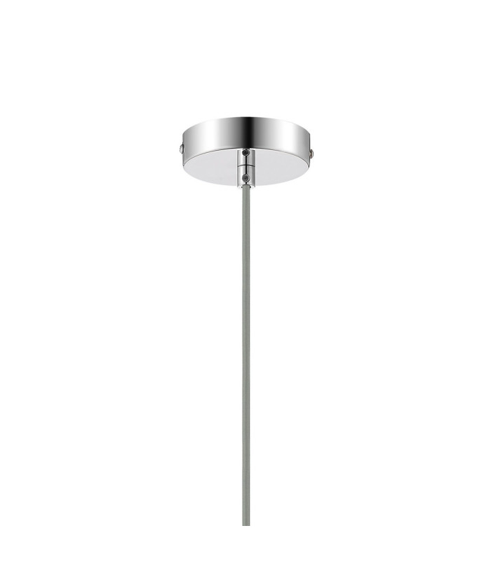 Clarkson 10cm Single Pendant 1 Light Adjustable E27 Polished Nickel / Smoke Fade-6