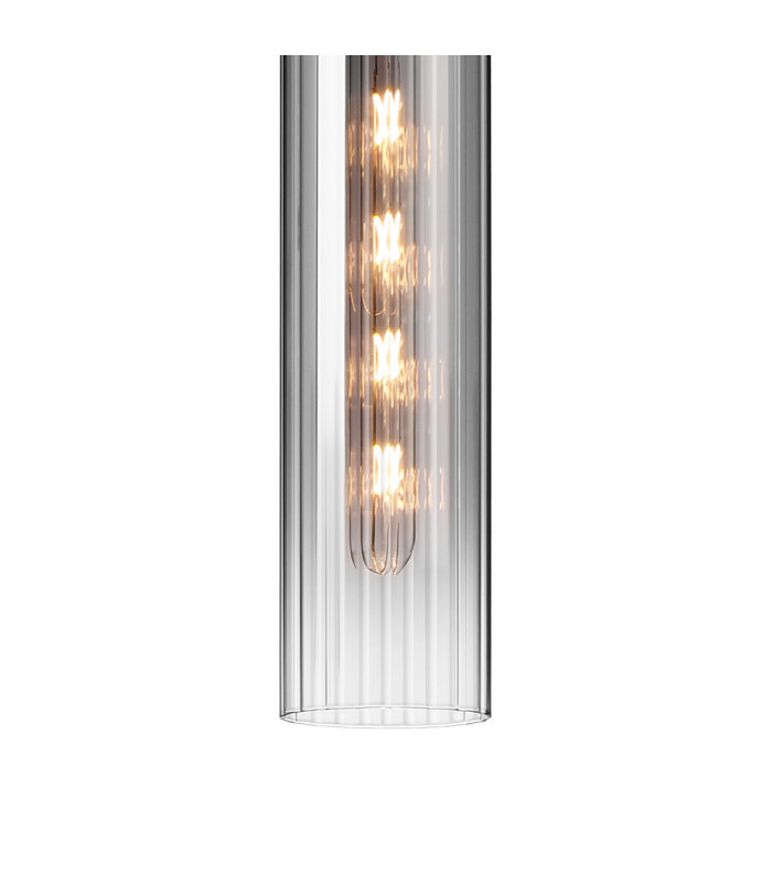 Clarkson 10cm Single Pendant 1 Light Adjustable E27 Polished Nickel / Smoke Fade-8