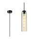 Clarkson 10cm Single Pendant 1 Light Adjustable E27 Satin Black / Cognac-1