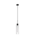 Clarkson 10cm Single Pendant 1 Light Adjustable E27 Satin Black / Clear-6