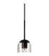 Clarkson 10cm Single Pendant 1 Light Adjustable E27 Satin Black / Clear-8